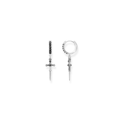 Boucles d'oreilles créoles Thomas Sabo Sterling Silver en argent et PVD